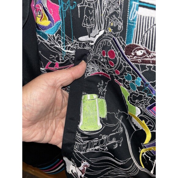 Artful Dodger Jacket Men 4X Allover Print Skater Hip Hop Paint Music Embroider - Picture 11 of 16